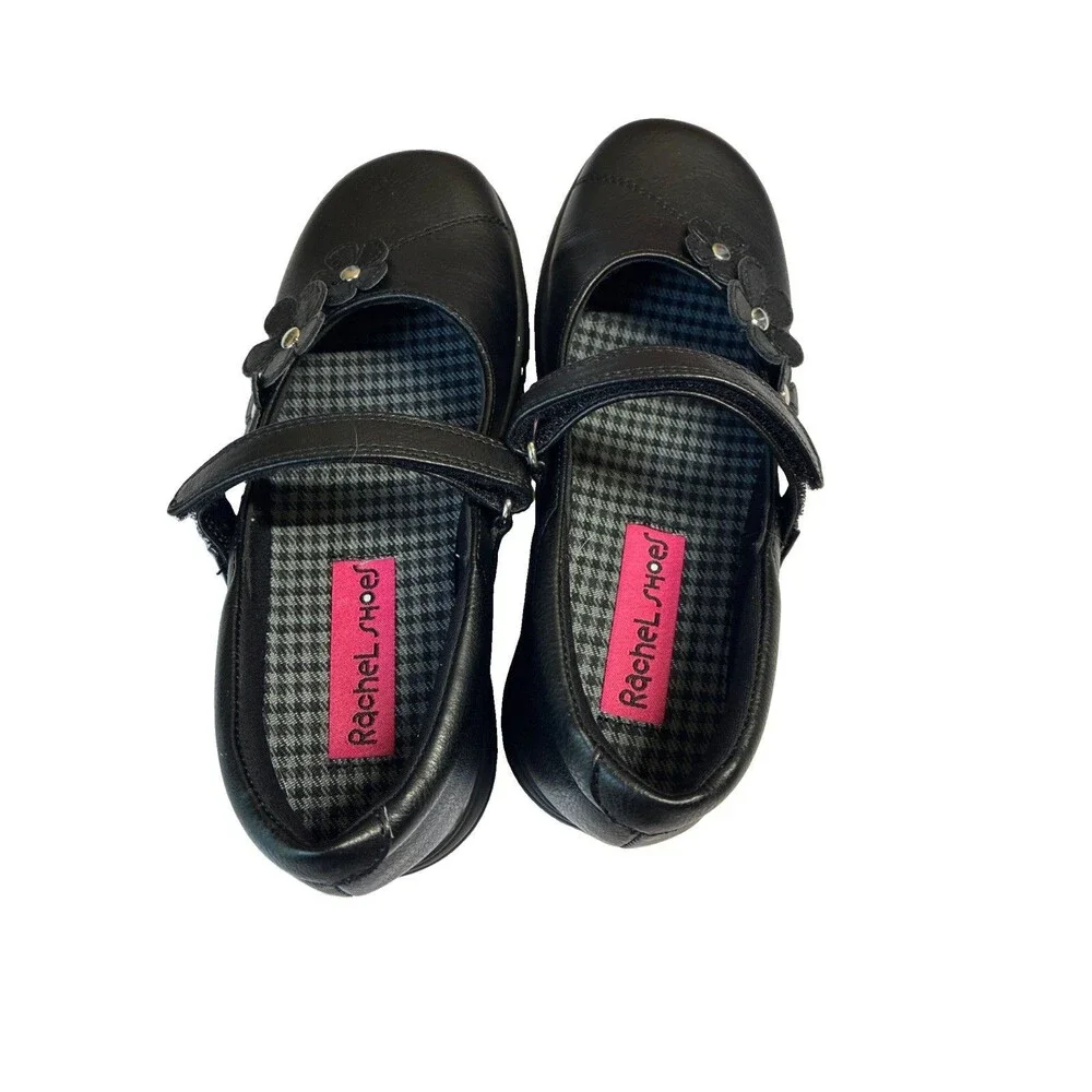 Rachel Shoes Black Floral Carol Shoes - Kids - Size 1M